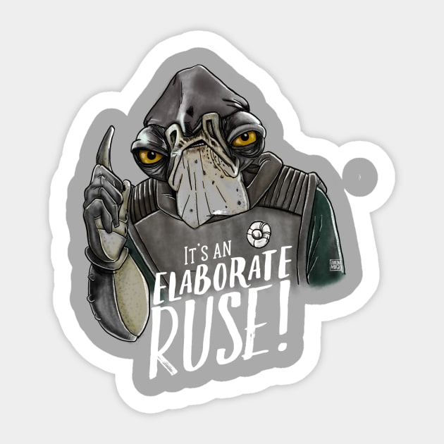 It's An Elaborate Ruse! : Admiral Raddus Sticker by modernretro84